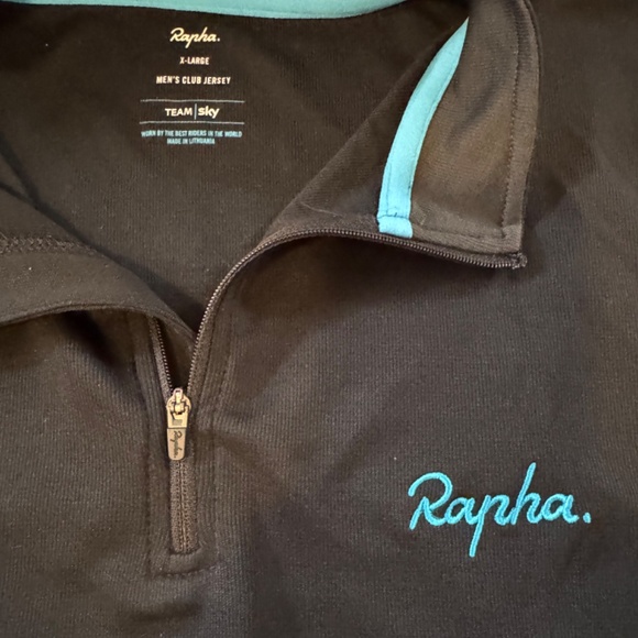 Rapha Club Merino Blend Short Sleeve Team Sky Men's Cycling Jersey XL - Picture 3 of 4